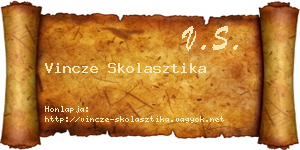 Vincze Skolasztika névjegykártya