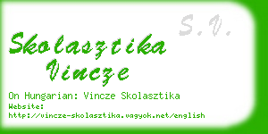 skolasztika vincze business card